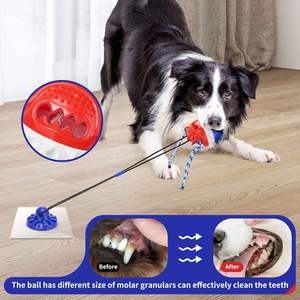 Jouet interactif pour chien pour mâcheurs agressifs avec ventouse, jouet de puzzle indestructible pour distribuer des friandises, balle pour chiens - Product Image 1