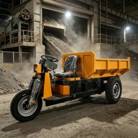 Mini-dumper électrique haute durabilité avec essieu à insertion directe, camion benne minier antidérapant pour le transport minier
