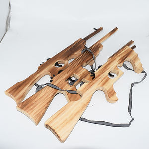 مسدس خشبي للأطفال بشعار مخصص، لعبة كلاسيكية للعب في الهواء الطلق، مسدس أربطة مطاطية بسعر رخيص - Product Image 3