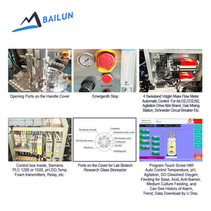 ระบบถังหมักไบโอรีแอกเตอร์แก้วขนาด 10 ลิตร พร้อมระบบควบคุม PLC และราคา - Product Image 2