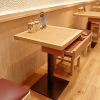 Meubles de restauration en bois pour restaurants commerciaux, sièges modulaires pour banquets, tables et chaises de café avec tiroir