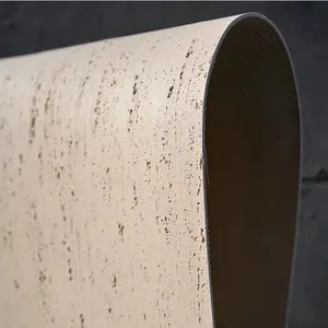 Batu alam lapisan Veneer marmer Ultra tipis Panel dinding batu fleksibel garis ubin dinding fleksibel untuk dinding luar