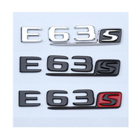Emblème de coffre arrière de voiture chromé noir ABS C63S/E63S/S63S, lettres autocollantes, logo arrière