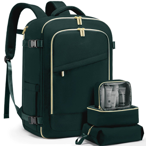 Voyage Weekender Gym Sac À Dos pour Femmes 40L Carry on Flight Approved Bagages Grand Sac D'ordinateur Portable 17 Pouces Avec 3 Cubes D'emballage - Product Image 4