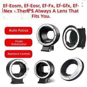 Anneaux d'adaptation électroniques automatiques pour objectifs d'appareil photo sans miroir : EF-EOSR, EF-EOSM, EF-NEX, GFX, FX. - Product Image 1