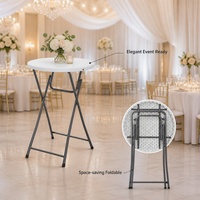 Table de pique-nique légère et portable la plus vendue, centre de table, décoration de mariage, table pliante d'extérieur en plastique blanc, chaises, hôpital