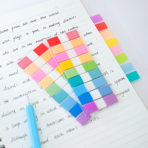 Deli Index Tab Labels 12x44mm Mixed Colors Reusable Clip-On For Notebook Student Office Study Organization - Product Image 3