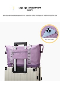Customized Large Capacity Waterproof Dry Wet Separate Polyester Travel Luggage <b>Backpack</b> for Student Short-distance Yoga Fitness - Product Image 5