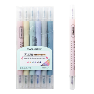Đầu Tròn Mo Landi Hai Đầu <span class=keywords><strong>Highlighter</strong></span> Bút Đánh Dấu Thiết Lập Đầy Màu Sắc <span class=keywords><strong>Highlighter</strong></span> Cho Văn Phòng & Sinh Viên Sử Dụng - Product Image 1