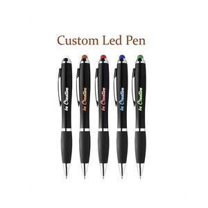 Custom Personality Gift Custom Wholesale Printing logo Plastic Color Multi-functional Advertising Promotion Led <b>Pen</b> - Product Image 2
