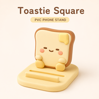 Support de téléphone portable en PVC souple personnalisé, boîte mystère, support de téléphone portable mignon de dessin animé pour cadeaux promotionnels