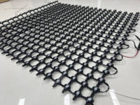 Écran LED P50 à pixels lumineux noir, grande taille, système de contrôle intégré TTL DMX, étanchéité IP68, lumières ponctuelles en PVC pour aménagement paysager, garantie 3 ans
