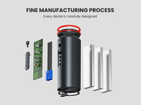 Kit d'entretien automobile portable 5 en 1 : démarreur de secours, souffleur, aspirateur, pompe à pneus, lumière LED, charge USB ultra-rapide, sac de rangement, conception OEM