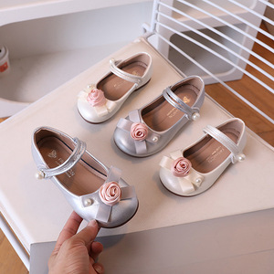 Nuove Scarpe <span class=keywords><strong>da</strong></span> Festa per Bambine in Stile Coreano Primavera-Autunno, Suola Morbida, Scarpe <span class=keywords><strong>da</strong></span> Principessa con Fiori, Tomaia in PU Leggera - Product Image 6