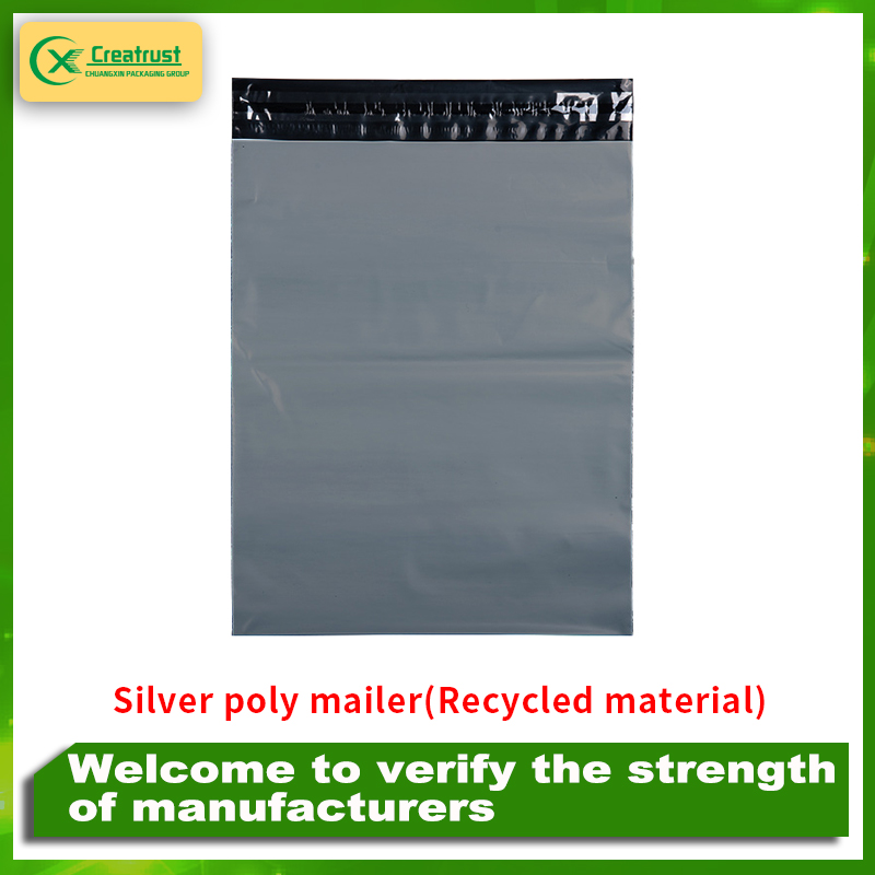 Polymailer gris (En Stock MOQ = 100)