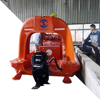 Bateau de sauvetage rapide approuvé SOLAS |   FRC à jet d'eau en FRP de 5,8 m certifié CCS/ BV / EC / IRS / KR avec davit