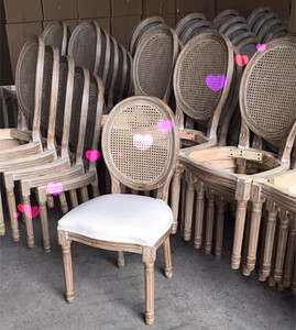 Chaise de salle à manger Louis rembourrée pour meubles de maison Chaise de café vintage Chaise d'hôtel <span class=keywords><strong>2</strong></span> ensembles - Product Image 2