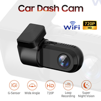Nouvelle caméra embarquée WiFi Full HD 720P avec vision nocturne supérieure, objectif fisheye grand angle, enregistrement en boucle, rotation à 360 degrés, boîte noire
