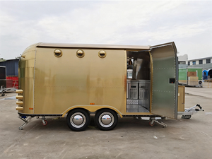 Chariot de vente ambulante de crème glacée pour zone touristique mobile, chariot de bar mobile, chariot de nourriture viral pour ferme et camping, chariot classique américain en acier inoxydable - Product Image 4