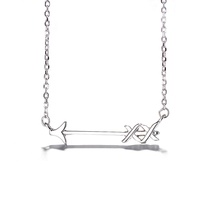 Collier en argent Sterling 925 classique personnalisé, pendentif de flèche, infini