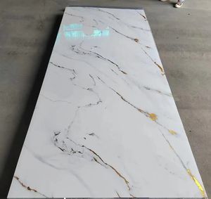 Panneau mural <span class=keywords><strong>en</strong></span> marbre UV imperméable de haute qualité pour fond de télévision, décoration intérieure, panneau mural WPC - Product Image 4