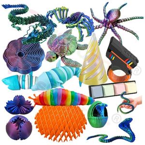 Ultimate PLA Premium 3D Printed Dragon Fidget <b>Toy</b> Learning EDC Sensory Gadget for Adults Kids Anxiety <b>ADHD</b> Relief Therapy Set - Product Image 2