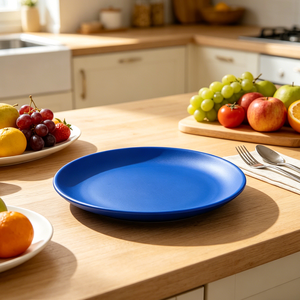 Assiettes et plats ronds en mélamine <span class=keywords><strong>bleu</strong></span> royal de 8 pouces, finition mate - Product Image 6