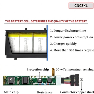 Batterie d'ordinateur portable <span class=keywords><strong>rechargeable</strong></span> au lithium-ion CN03XL pour <span class=keywords><strong>Envy</strong></span> 13- 13T- 13-AB001 13-AB099 13T-AB000 13-AC033DX CN03057XL HSTNN-LB7L - Product Image 4