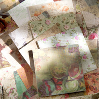 50PCS/PAK Bahan Seri Taman Bunga Retro DIY Notebook Bahan Dasar Kolase 7 Model