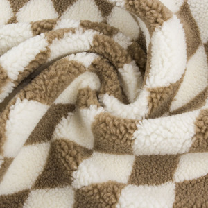 Vải Jacquard Sherpa Mẫu Kiểm Tra Lông Giả Thiết Kế Mới Cho Quần Áo - Product Image 5