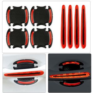 Autocollants réfléchissants couleur fibre de carbone pour rétroviseurs et portes de voiture, bandes anti-collision à usage unique – Vente chaude - Product Image 3