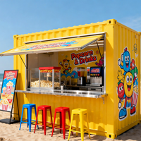 Casa Prefabbricata in Acciaio Completamente Attrezzata, Container per Caffetteria, Bar Containerizzato, Chiosco Mobile per Ristorante