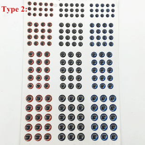 Ojos 3D de Tamaños Variados, Ojos de Pez Holográficos de Plástico, Material para Atar Moscas con Estilo Viento, Tierra, Hielo y Fuego - Product Image 4