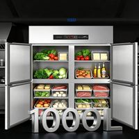 Réfrigérateur et congélateur vertical en acier inoxydable de qualité supérieure pour usage commercial avec dégivrage automatique pour restaurants