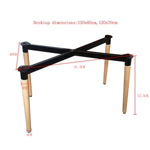 Modern mobilya aksesuarları ahşap konik bacaklar ahşap masa taban kolay kurulum yemek sehpası taban - Product Image 2