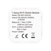 Module de commutation Wi-Fi intelligent à double pôle, entrée AC/DC 100-240V 1000W, matériau PC, usage domestique, contact momentané NC/NO, contact sec