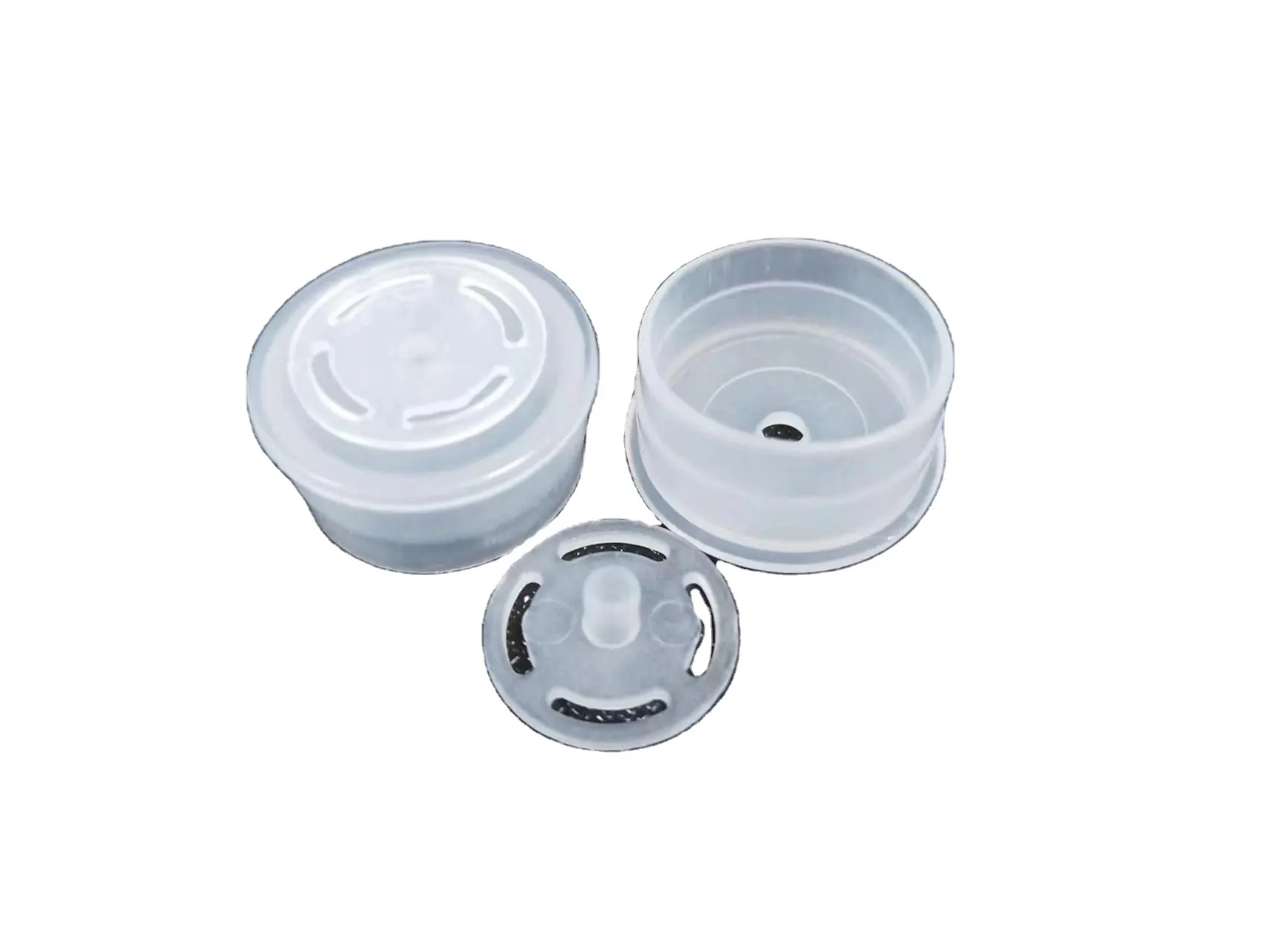 18mm 20mm 24mm 28mm customized Logo Clear Plastic cosmetic package medicine bottle push pull cap