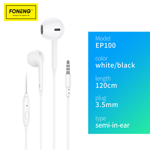 Foneng EP100 3.5mm có dây in-ear Tai nghe với microphone tiếng ồn hủy bỏ cho điện thoại thông minh MP3 điều khiển từ xa tai nghe - Product Image 3