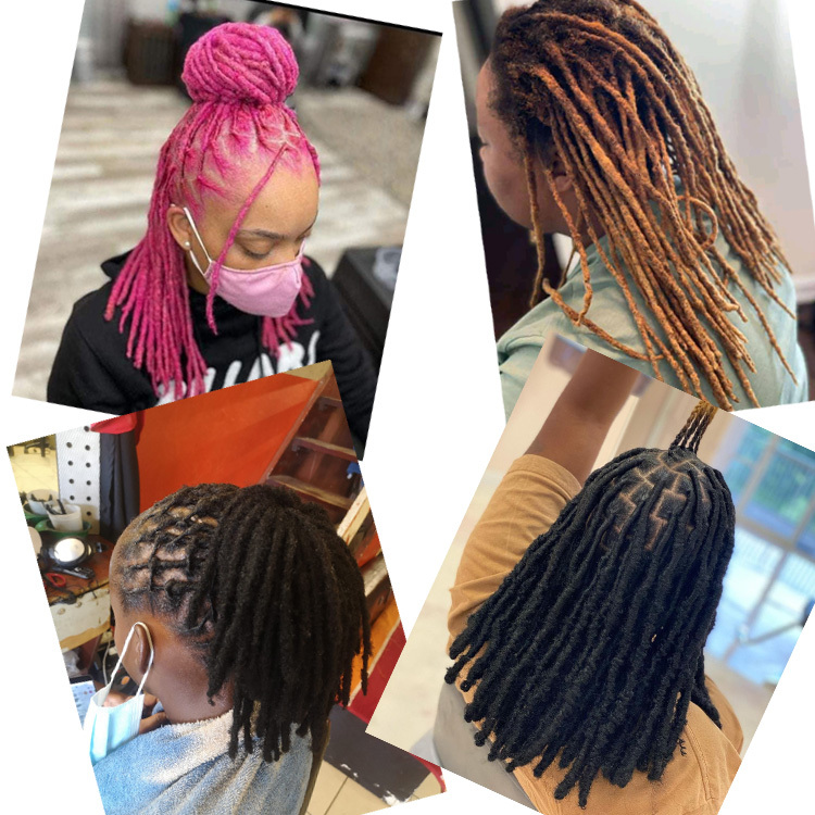 Vast Hair Workshop Craft Detail 9 for KAMA Brazilian Virgin Remy Human Straight Dreads Extensions Ombre Crochet Dreadlocks for Men/Women-Wholesale All Colors