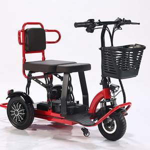Tricycle électrique 01D pliable à propulsion arrière pour personnes âgées et handicapées, avec panier et siège - Product Image 1