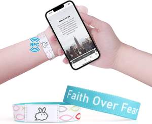 Pulsera NFC azul con versículos bíblicos diarios Escritura cristiana inspiradora Brazaletes de moda para mujeres Hombres Regalos cristianos - Product Image 4