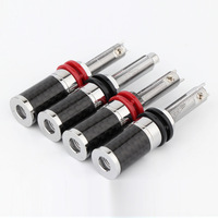Adaptateur de borne de haut-parleur plaqué argent RASANTEK OEM ODM, borne de connexion haut de gamme pour amplificateur Hi-Fi, prise banane femelle audio CE