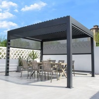 Pavillon de refroidissement de toit de restaurant coloré, balcon, hall, cadre en aluminium avec revêtement en poudre d'isolation thermique personnalisé