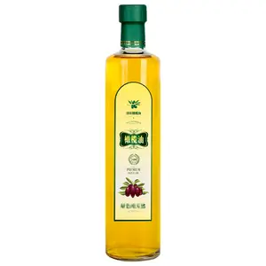 批发价格圆筒形状可用不同尺寸透明空橄榄油瓶玻璃橄榄油玻璃瓶