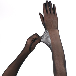 Gants de moto <span class=keywords><strong>ultra</strong></span>-minces pour voiture Gants de protection solaire noirs sexy pour femmes élégantes Gants en maille dentelle à élasticité anti-UV - Product Image 6