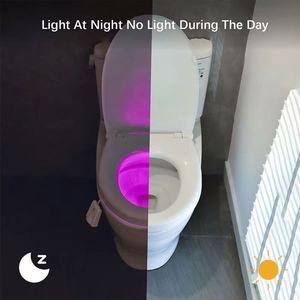 Toilet <b>Night</b> <b>Light</b> Motion <b>Sensor</b> <b>Light</b> Toilet LED <b>Light</b> 7Color Rechargeable LED <b>Night</b> Lamp for Bathroom Washroom Decoration - Product Image 3