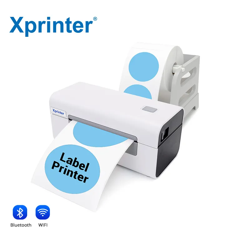 Xprinter XP-D465B vận chuyển Hãng sản xuất nhãn với bluetooth nhãn dán Máy in nhiệt Nhãn mini vận chuyển máy in nhãn