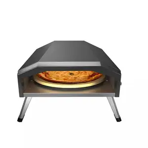 12 Zoll gas befeuerter Backofen tragbare Gas pizza öfen mit rotierendem Stein
