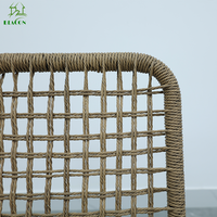 Vente en gros de chaise empilable pour café restaurant chaise en rotin tissé pour patio hôtel salle à manger de jardin chaise de table de balcon en aluminium avec coussin