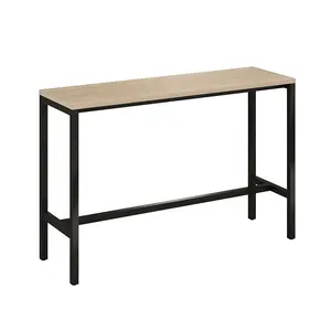 (SP-BT717) dikdörtgen restoran mobilya cafe metal ahşap uzun bar masası satış için